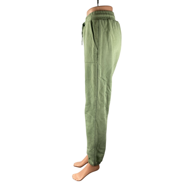 Dam Sel Women's Green Drawstring High Rise Athletic Jogger Sweat Pants Size S