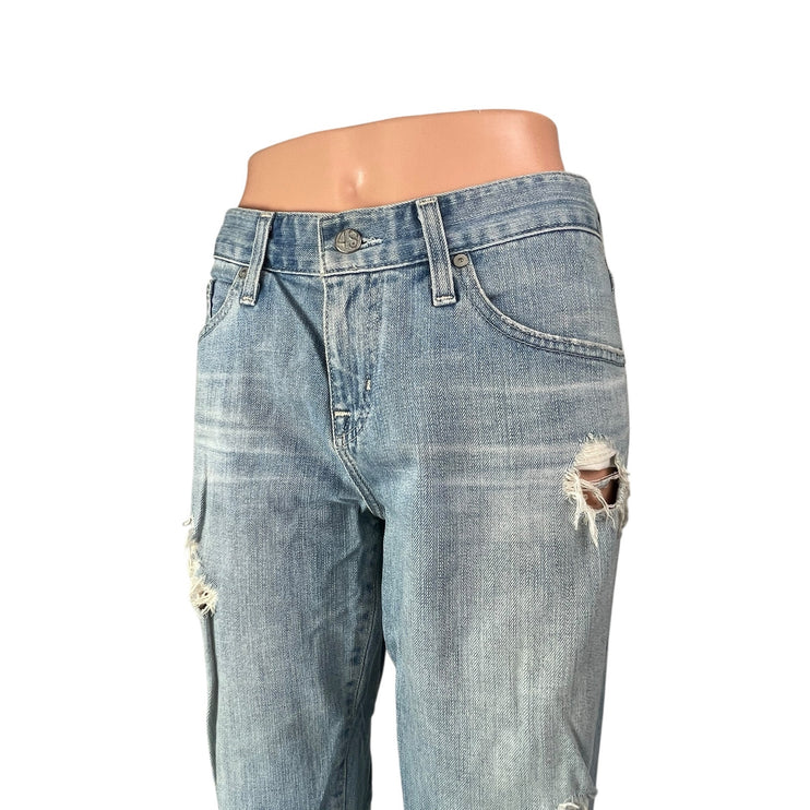 Adriano Goldschmied Distressed Slouchy Slim Boyfriend Denim Jeans Pants Size 28R