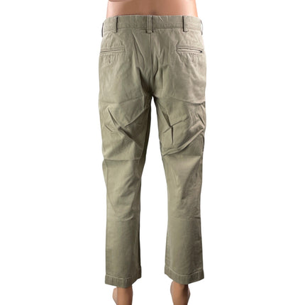Polo Ralph Lauren Mens Tan High Rise Straight Chino Khaki Trouser Pants Sz 34/30