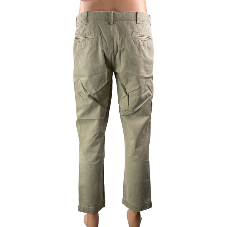 Polo Ralph Lauren Mens Tan High Rise Straight Chino Khaki Trouser Pants Sz 34/30