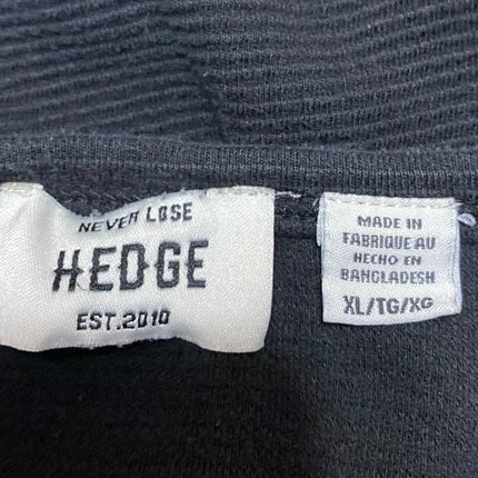 Never Lose Hedge Men's Black Long Sleeve Pocket Ribbed Knit T Shirt Tee Top XL