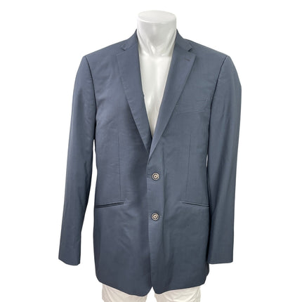 Indochino Men's Blue Gray Notch Lapel Pocket Long Sleeve Blazer Coat Jacket L