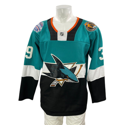 Reebok NHL San Jose Sharks 2015 Stadium Series Men's Teal Black Hockey Jersey 50