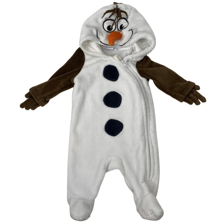 Disneyland Frozen Olaf the Snowman Baby Toddler One Piece Jumpsuit Onesie Sz 6M