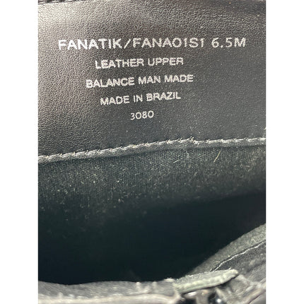 Steve Madden Fanatik Womens Black Leather Square Toe Zip Up Knee High Boots 6.5