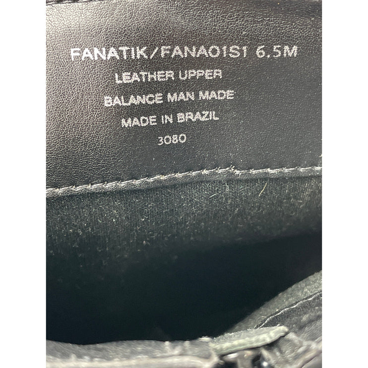 Steve Madden Fanatik Womens Black Leather Square Toe Zip Up Knee High Boots 6.5