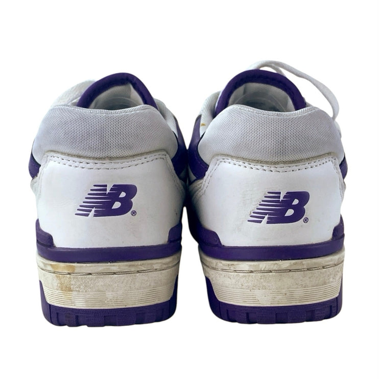 New Balance 550 Women's White Purple Lace Up Low Top Athletic Sneakers Shoes 7