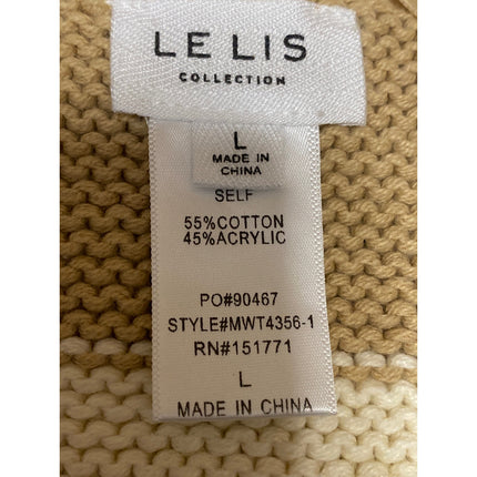 Le Lis Multicolor Striped Crochet Sleeveless Asymmetric Cami Camisole Tank Top L