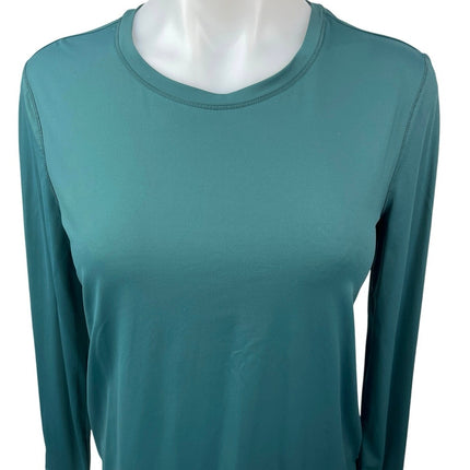 Athleta Women's Green Blue Sunlover Tulip Split Athletic T Shirt Tee Top Size S