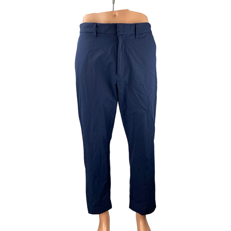 J.Crew Thompson Flex Tapered Men's Navy Blue Mid Rise Chino Trousers Pants 35