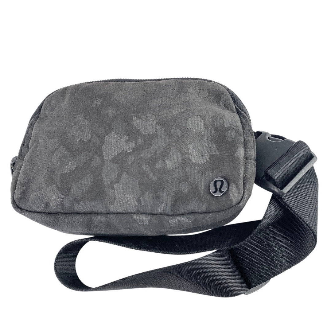 lululemon gray everywhere belt bag Lululemon Everywhere Belt Bag Black Gray Camo Pockets Keys Fanny Pack – Brie