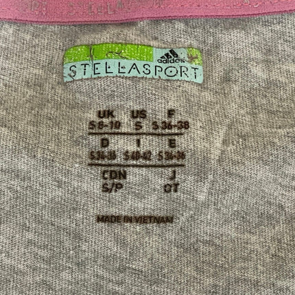 Adidas Stella Sport Gray Floral Short Sleeve Crew Neck T Shirt Tee Top Size S