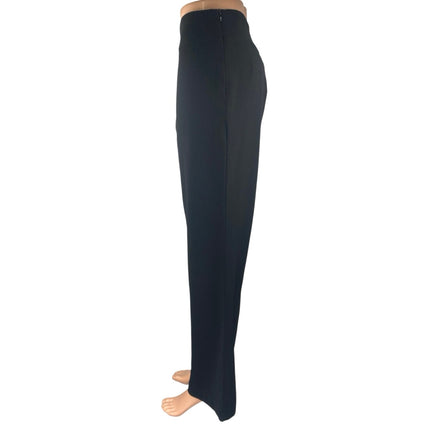 Bobeau Women's Black Straight Leg High Waist Zipper Trousers Dress Pants Size L