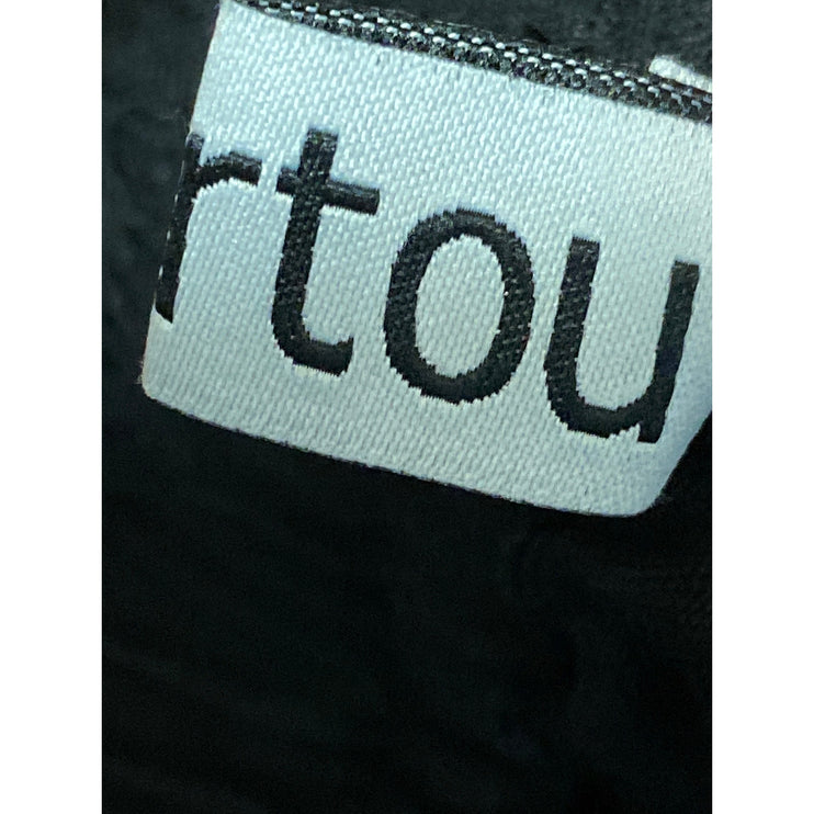 Chartou Women's Black High Waisted Drawstring Straight Trousers Pants Size XS