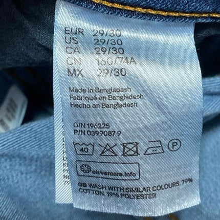 &Denim Women's Blue Medium Wash Low Waist Skinny Casual Denim Jeans Size 29/30