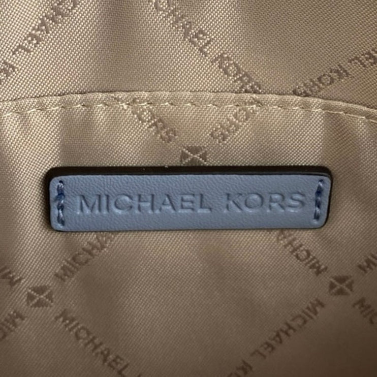 NEW Michael Kors Jet Blue MK Signature 2 In 1 Card Case Wristlet Clutch Bag