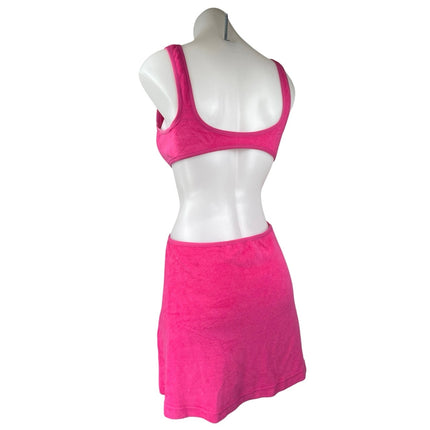 Solid & Striped Bailey Pink Jersey Sleeveless Cutout Mini A-Line Tank Dress M
