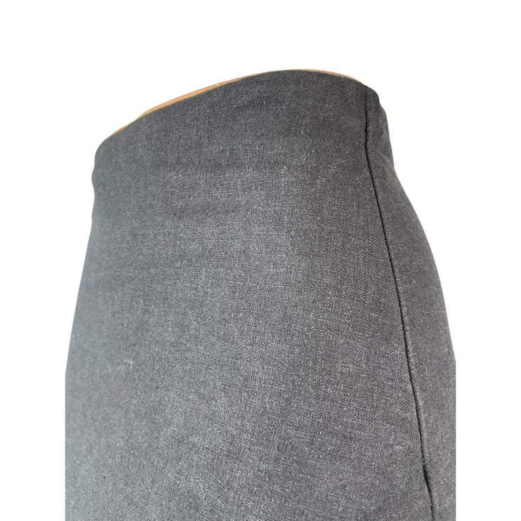 NEW Abercrombie & Fitch Women's Black Linen High Rise Midi Pencil Wrap Skirt XS