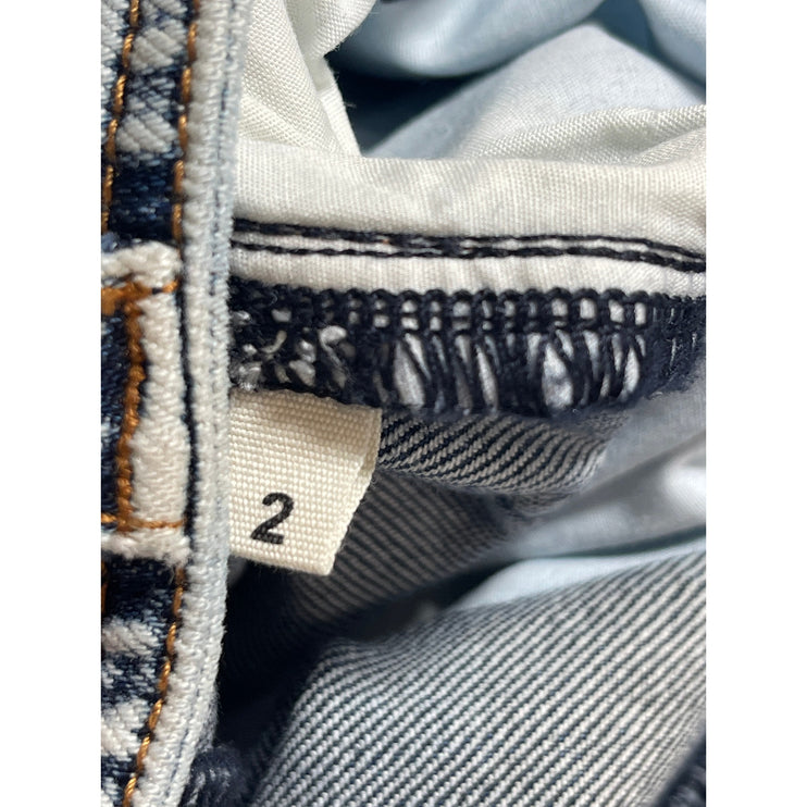 Ulla Johnson Blue Acid Wash High Rise Tapered Boyfriend Denim Jeans Pants Size 2