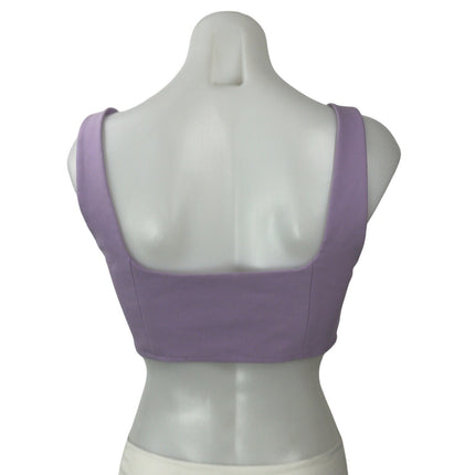 Princess Polly Women's Purple Sleeveless Wide Straps Square Neck Crop Tank Top 4