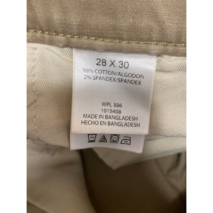 Haggar H26 Men's Beige Khaki Tan Straight Leg Chino Trousers Pants Size 28x30