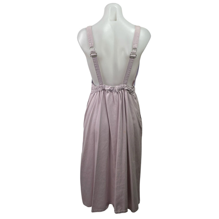 Urban Outfitters Lilac Purple Plunge V Neck Button Down A Line Midi Dress Size S