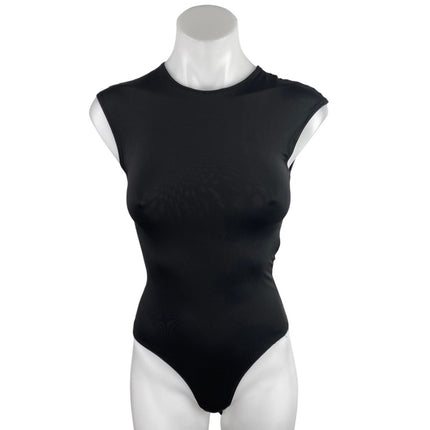 Zara Women's Black Sleeveless Stretch Slim Fit Thong Bodysuit Tank Top Size S