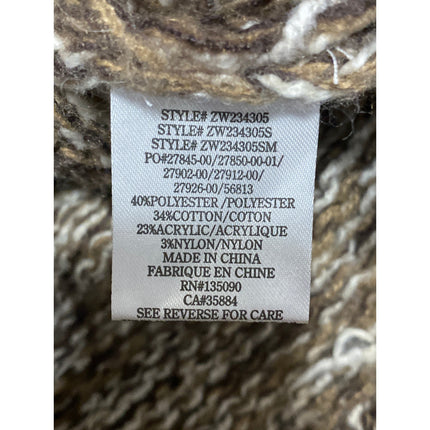 Z Supply Este Women's Brown Long Sleeve Button Down Crop Cardigan Sweater Top S