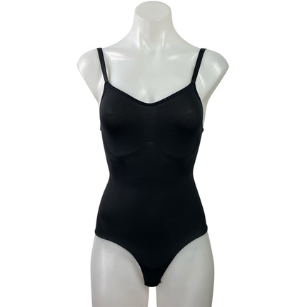 Skims Black Sleeveless Open Back Stretch Cami Tank Bodysuit Top Size XXS/XS