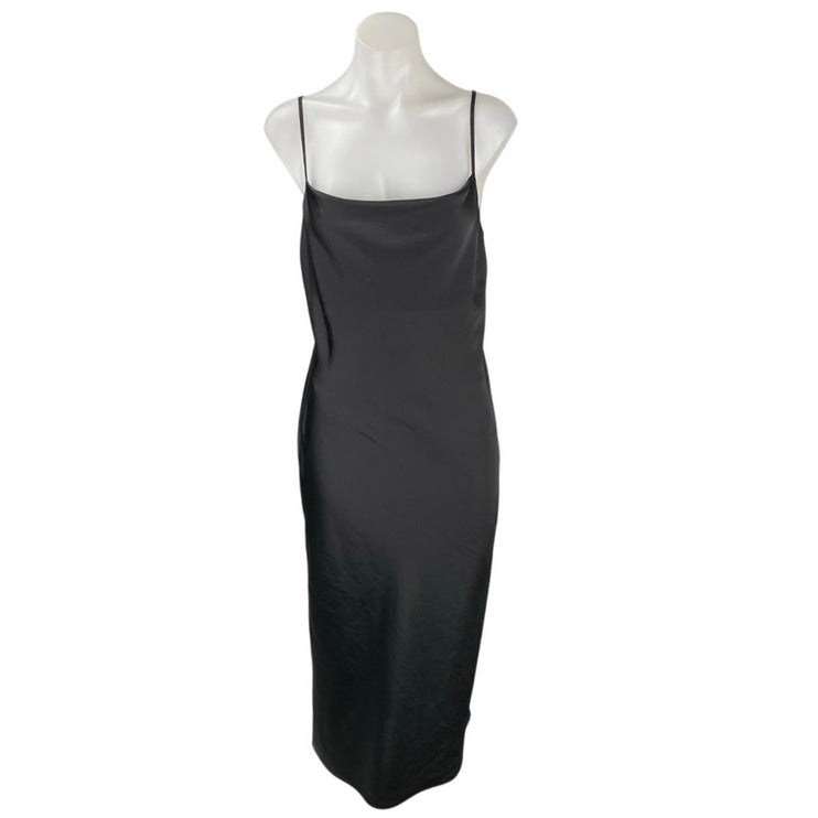 Banana Republic Black Silky Sleeveless Cami Camisole Slip Tank Dress Size XS