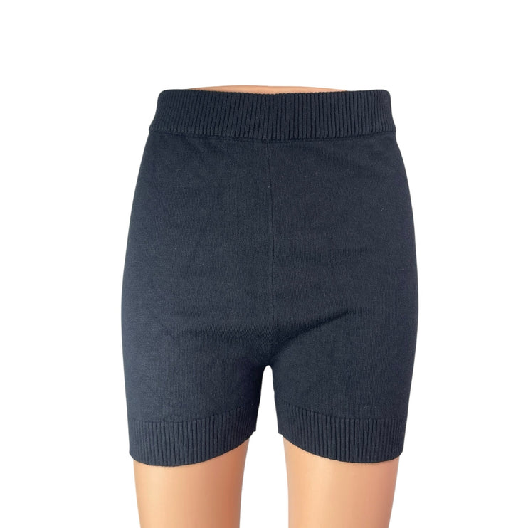 Princess Polly Black High Rise Shapewear Athletic Activewear Biker Shorts Sz M/L