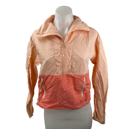 All in Motion Orange Colorblock Collar Long Sleeve Activewear Sports Shirt Top M