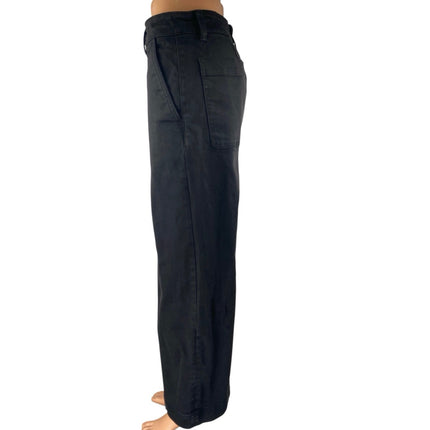 Everlane Women's Black High Rise Baggy Cropped Wide Leg Denim Jeans Pants Size 4