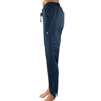 Figs Women's Blue Drawstring Cargo Straight Nurse Medical Scrub Pants Size XS