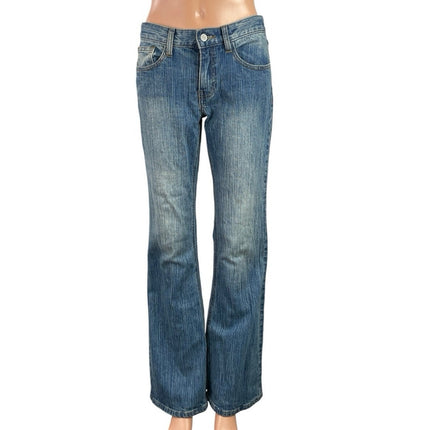 Brandy Melville J. Galt Blue Mid Rise Y2k Flared Bootcut Denim Jeans Size S