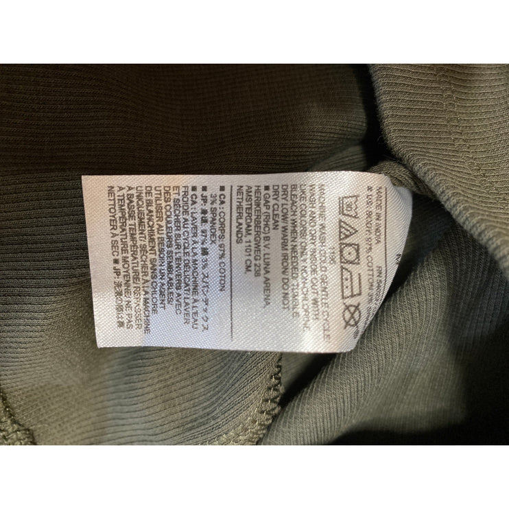 Banana Republic Men's Olive Green Long Sleeve Ribbed Knit T Shirt Tee Top Size M