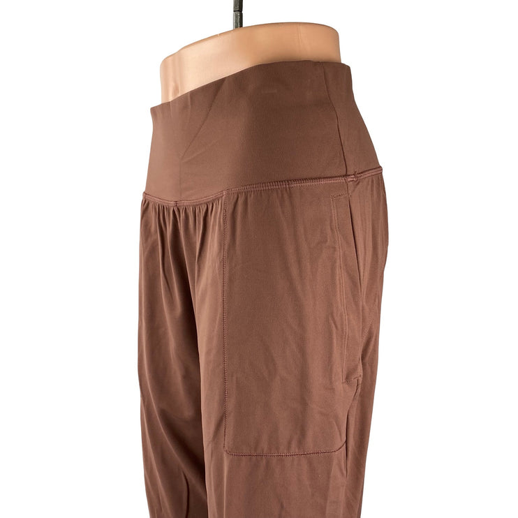 Athleta Salutation Women's Brown PowerVita High Rise Yoga Jogger Sweat Pants M
