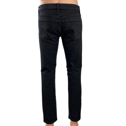 J Brand Indigo Will Bleed Black Mid Rise Skinny Leg Denim Jeans Pants Size 32
