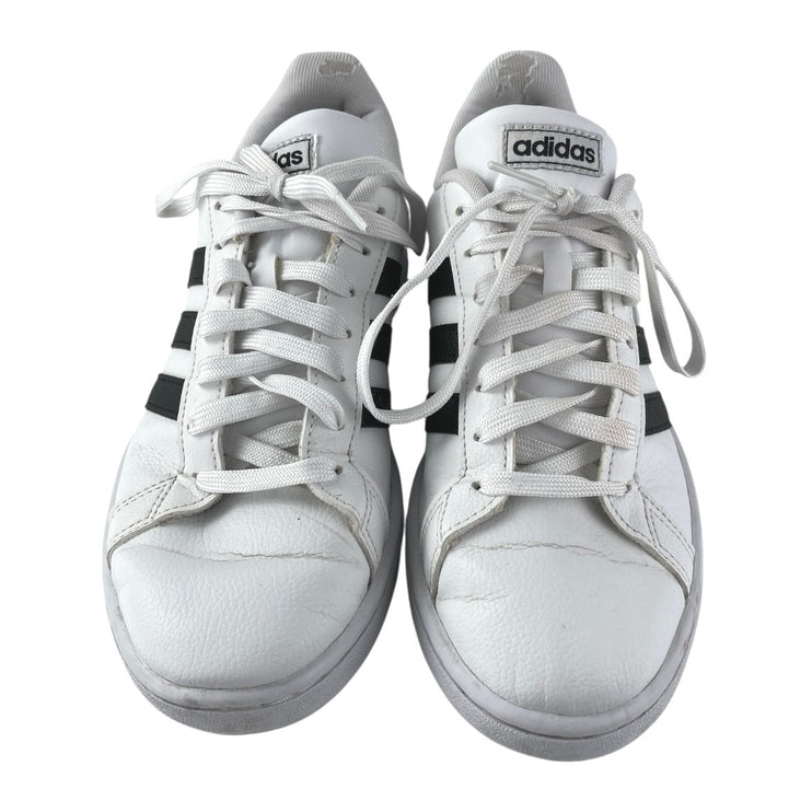 Adidas Grand Court Women's White Leather Lace Up Low Top Sneakers Shoes Size 8.5