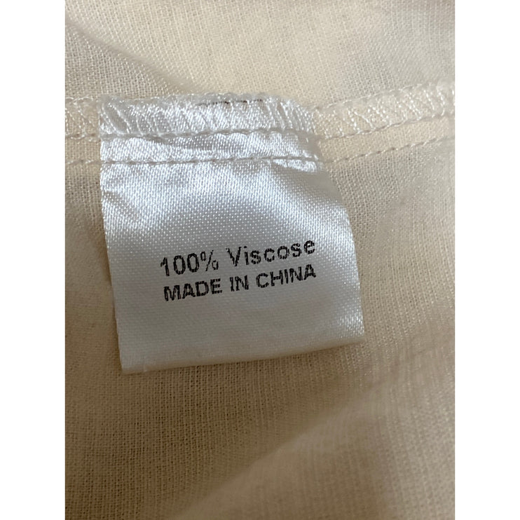 Zesica Women's Cream Sleeveless Summer Maxi Sundress Tank Flare A-Line Dress S