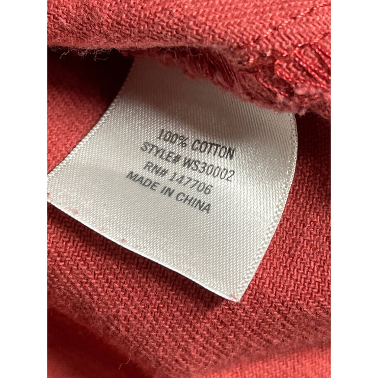 Mi Ami Women's Orange High Rise Button Snap Front Mini Flare A-Line Skirt Sz S
