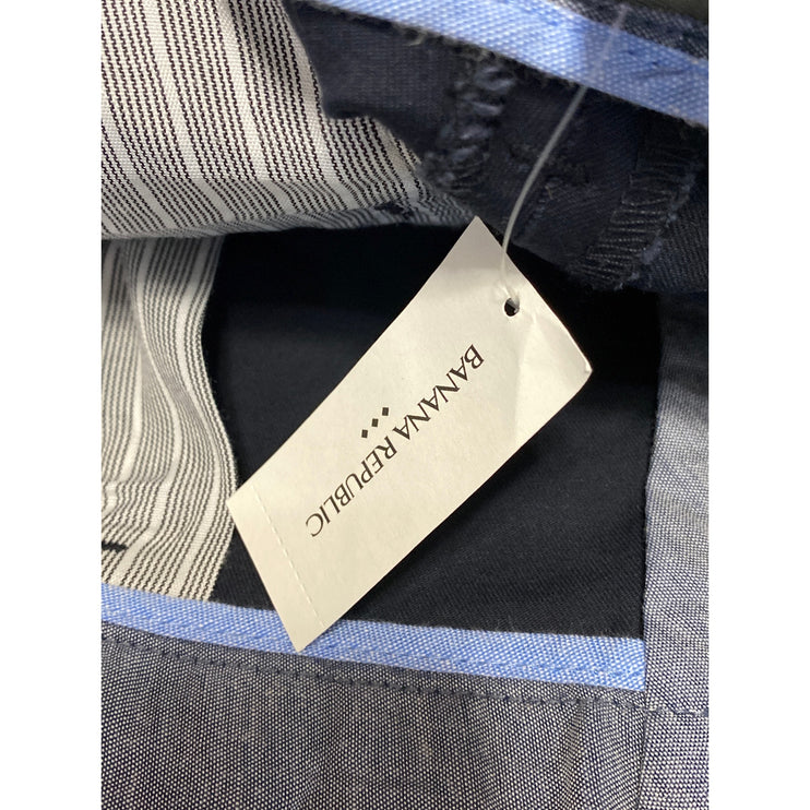 NEW Banana Republic Mason Men's Blue Tapered Chino Khaki Trousers Pants Size 35