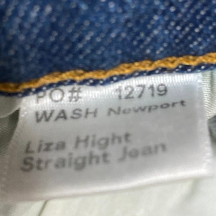 NEW Reformation Liza Newport Wash Blue High Rise Straight Denim Jeans Size 31