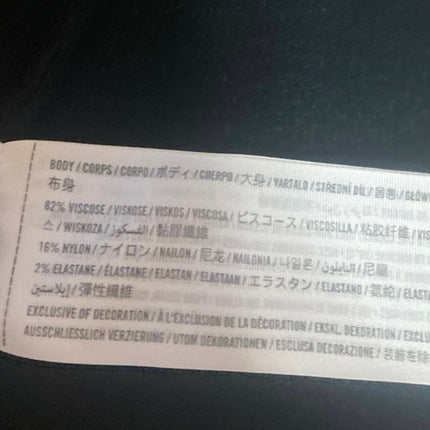 Abercrombie & Fitch Black Rib Knit Long Sleeve Square Neck Crop Sweater Top XL