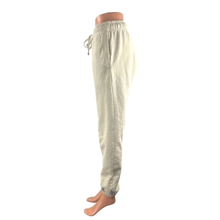 Talentless Cream High Rise Gym Athletic Activewear Trousers Jogger Sweat Pants M