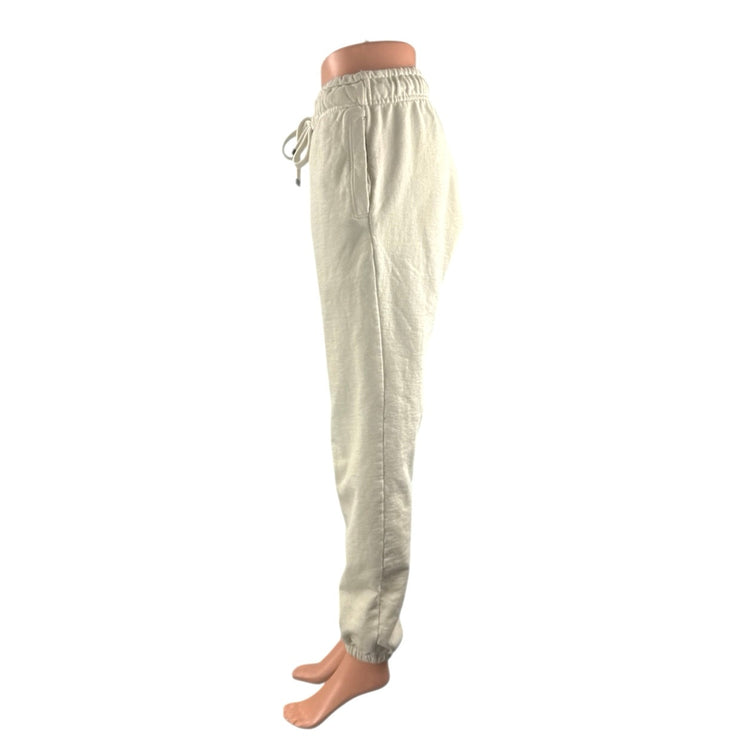 Talentless Cream High Rise Gym Athletic Activewear Trousers Jogger Sweat Pants M