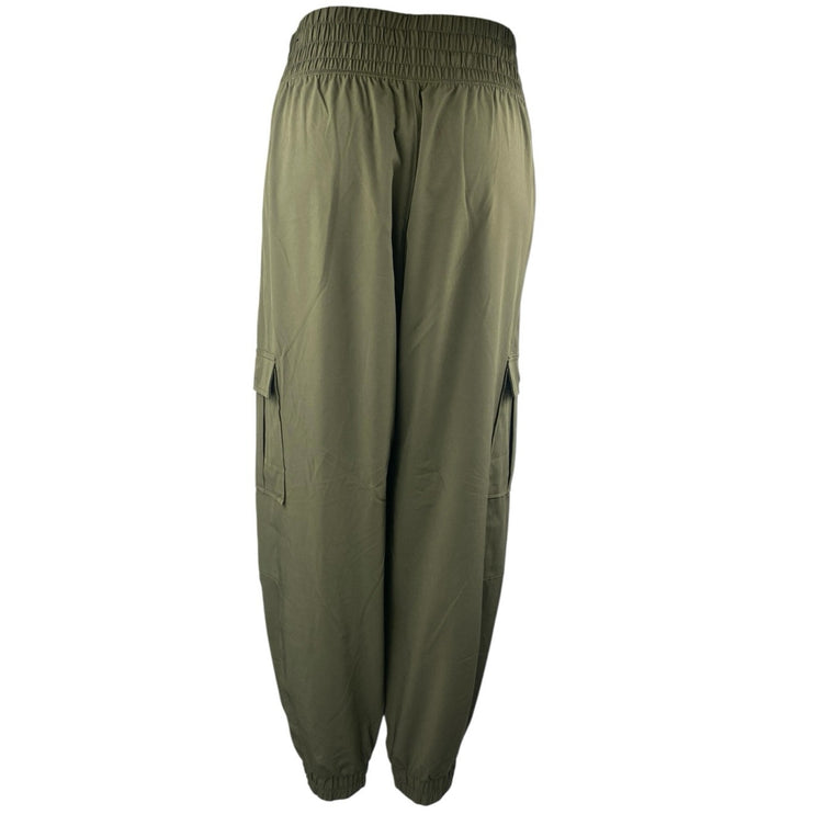 YPB MotionTek Green High Waisted Jogger Tapered Trousers Cargo Pants Size L