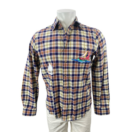 GANT The Rugger Men's Multicolor Plaid Boat Long Sleeve Button Down Shirt Top M