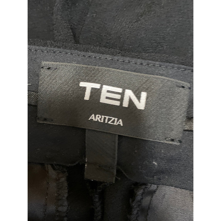 Aritzia Ten Women's Black High Waisted Wide Leg Baggy Trousers Pants Size 2