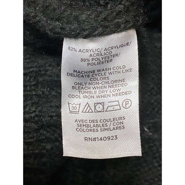 Ann Taylor LOFT Black Cable Knit Long Sleeve Button Down Cardigan Sweater Top S